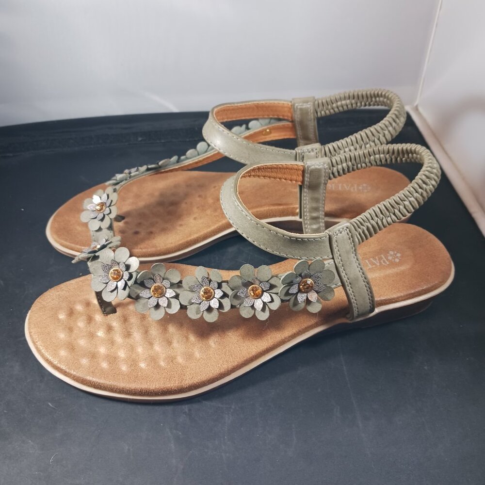 PATRIZIA by SPRINGS STEP Floral Rhinestone Women's Sandal size 39